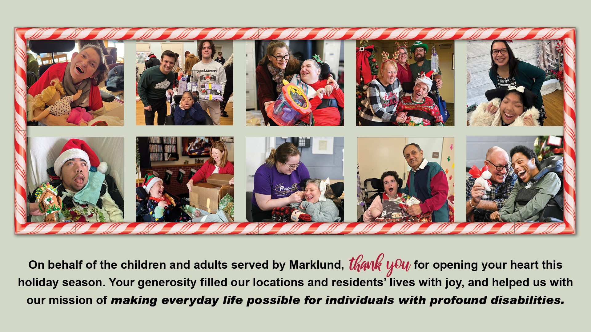 Thank you to everyone who participated in this year's gift opening!